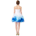 Grace Karin Strapless Sweetheart White & Blue Sexy Cocktail Dresses CL4977-2